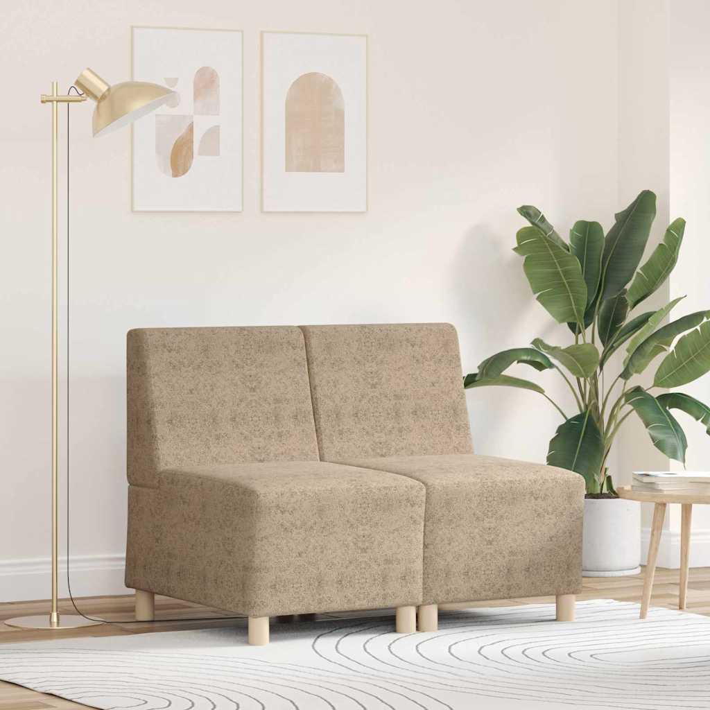 Modulsofa Enhed Uden Arme 2 Pcs Lysegrå 55 X 74 X 82 Cm - Hovedbillede