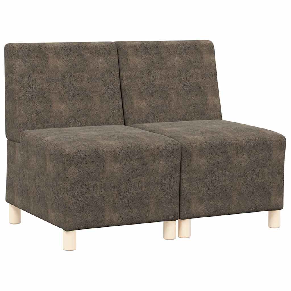 Modulsofa Enhed Uden Arme 2 Pcs Mørkegrå 55 X 74 X 82 Cm - Billede 2