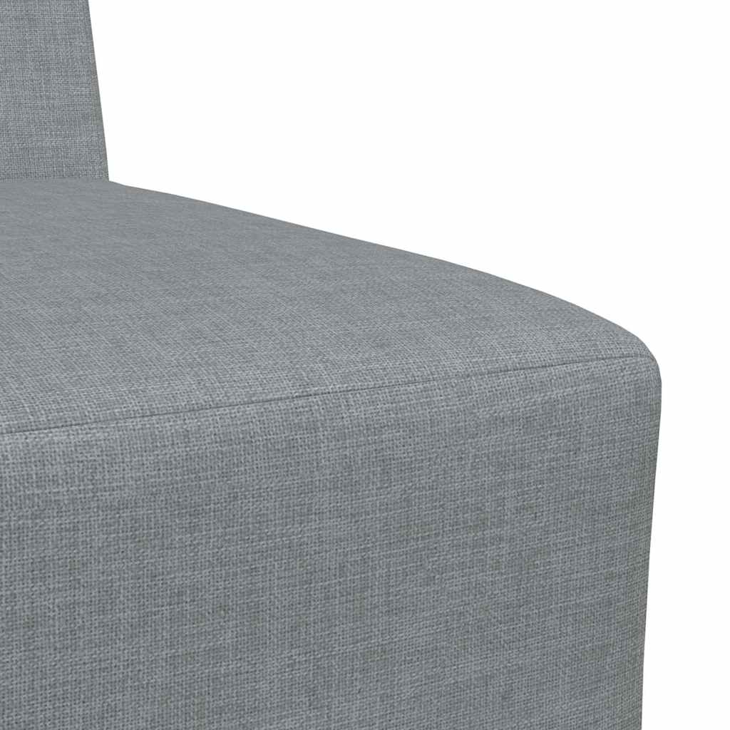 Modulsofa Enhed Uden Arme 3 Pcs Lysegrå 55 X 74 X 82 Cm Stof - Billede 8