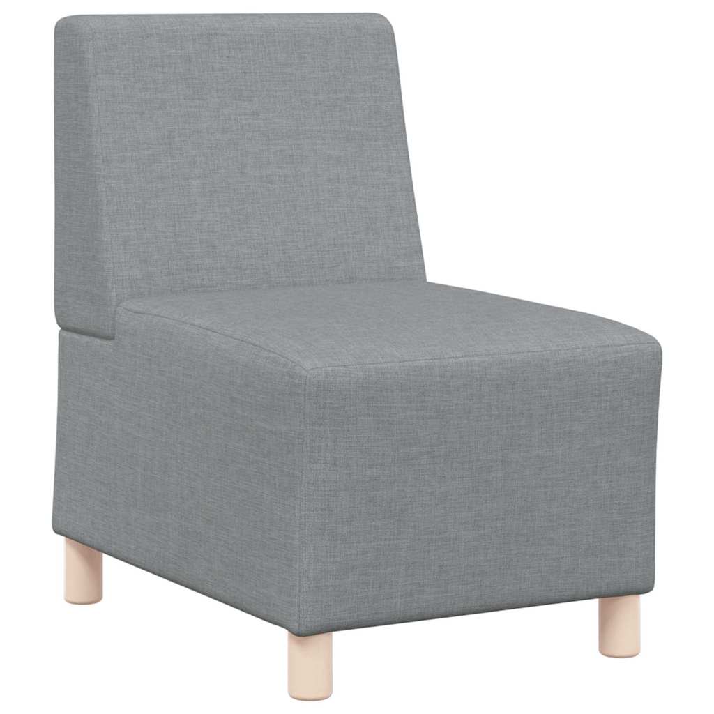 Modulsofa Enhed Uden Arme 3 Pcs Lysegrå 55 X 74 X 82 Cm Stof - Billede 4
