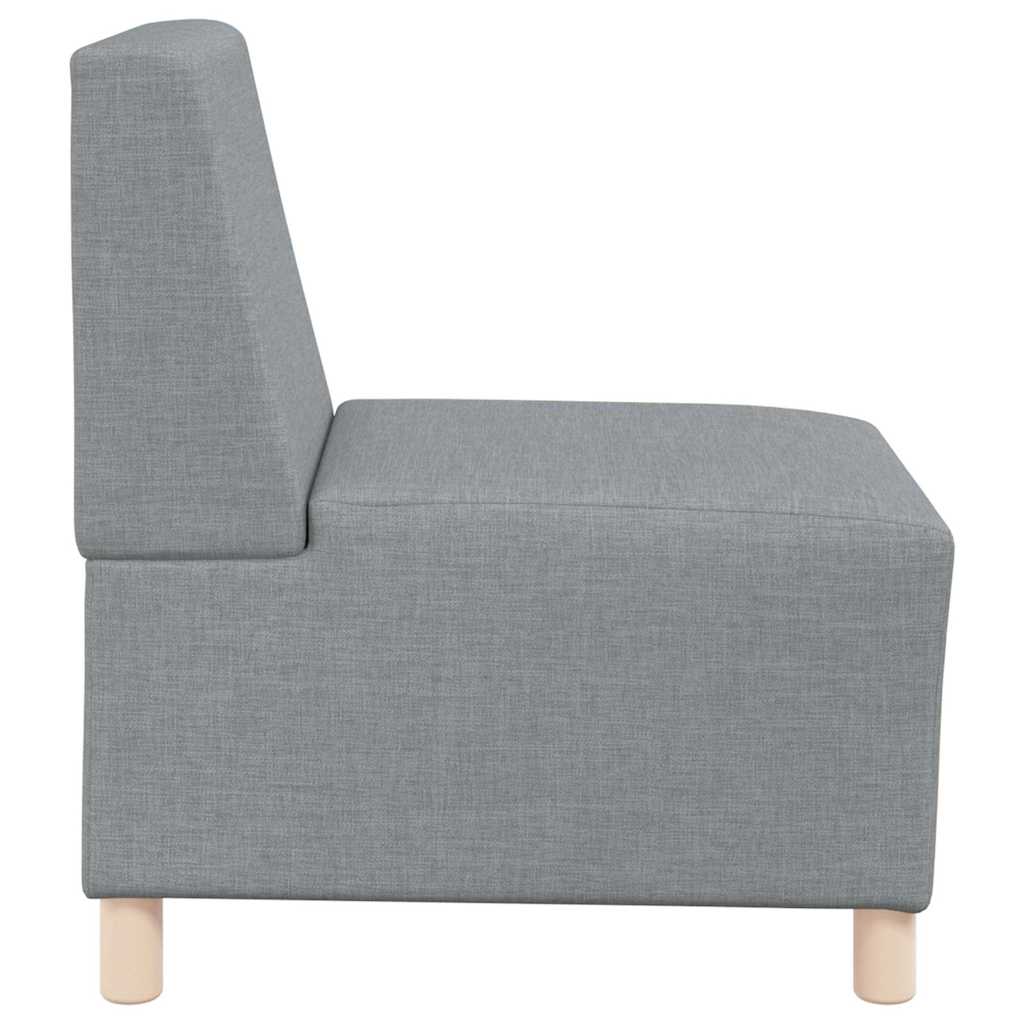 Modulsofa Enhed Uden Arme 3 Pcs Lysegrå 55 X 74 X 82 Cm Stof - Billede 6