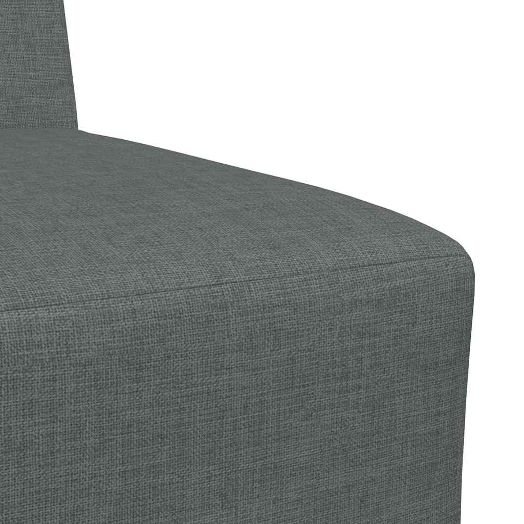 Modulsofa Enhed Uden Arme 3 Pcs Mørkegrå 55 X 74 X 82 Cm Stof - Billede 8