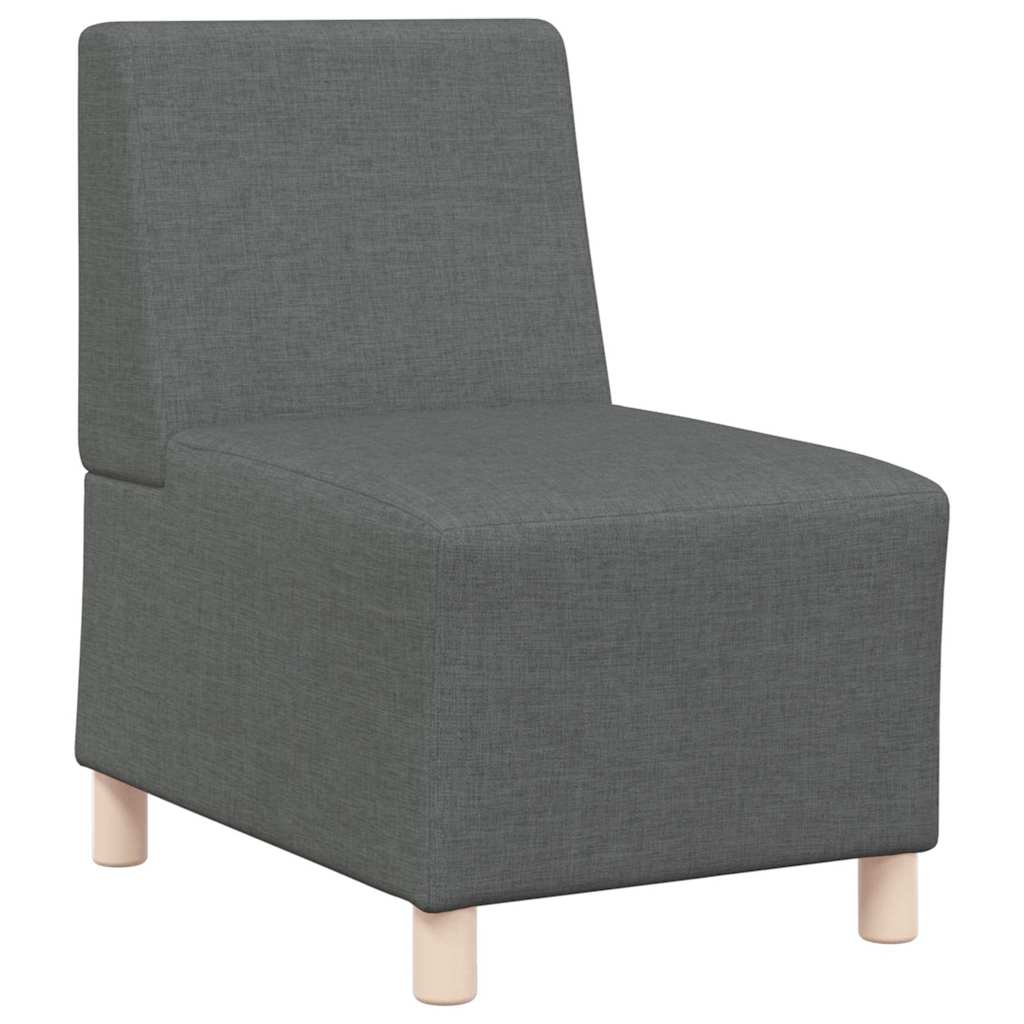 Modulsofa Enhed Uden Arme 3 Pcs Mørkegrå 55 X 74 X 82 Cm Stof - Billede 4