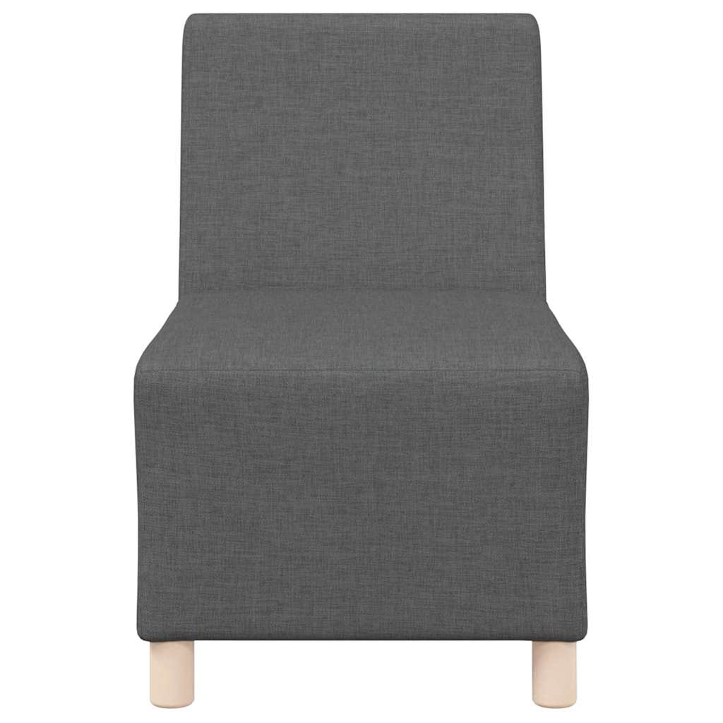 Modulsofa Enhed Uden Arme 3 Pcs Mørkegrå 55 X 74 X 82 Cm Stof - Billede 5