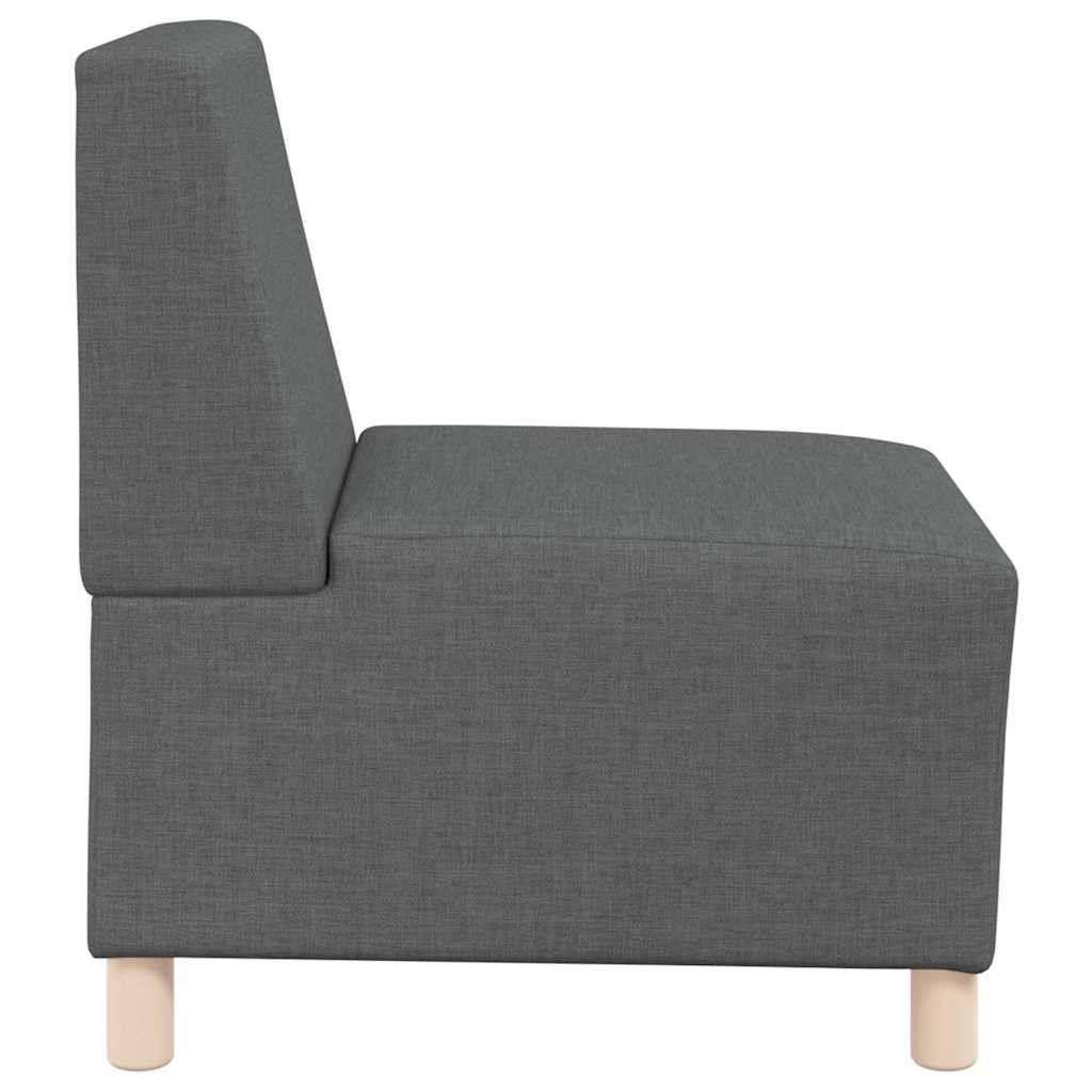 Modulsofa Enhed Uden Arme 3 Pcs Mørkegrå 55 X 74 X 82 Cm Stof - Billede 6