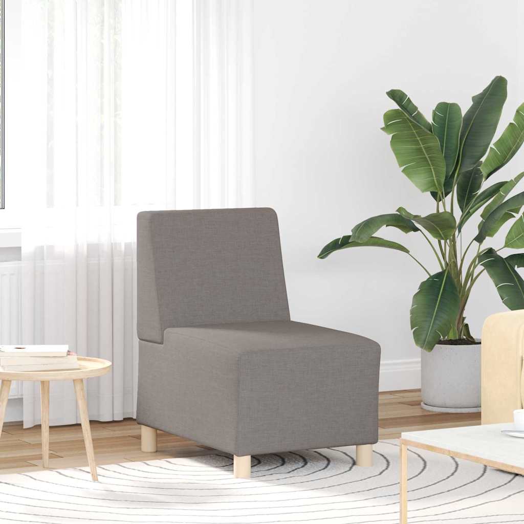 Modulsofa Enhed Uden Arme 3 Pcs Gråbrun 55 X 74 X 82 Cm Stof - Billede 3