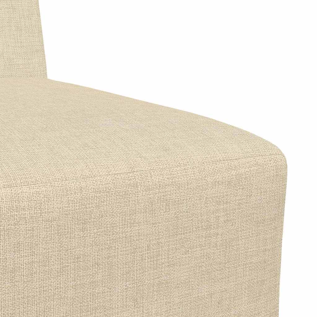 Modulsofa Enhed Uden Arme 3 Pcs Creme 55 X 74 X 82 Cm Stof - Billede 8