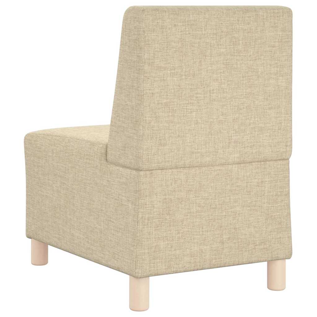 Modulsofa Enhed Uden Arme 3 Pcs Creme 55 X 74 X 82 Cm Stof - Billede 7