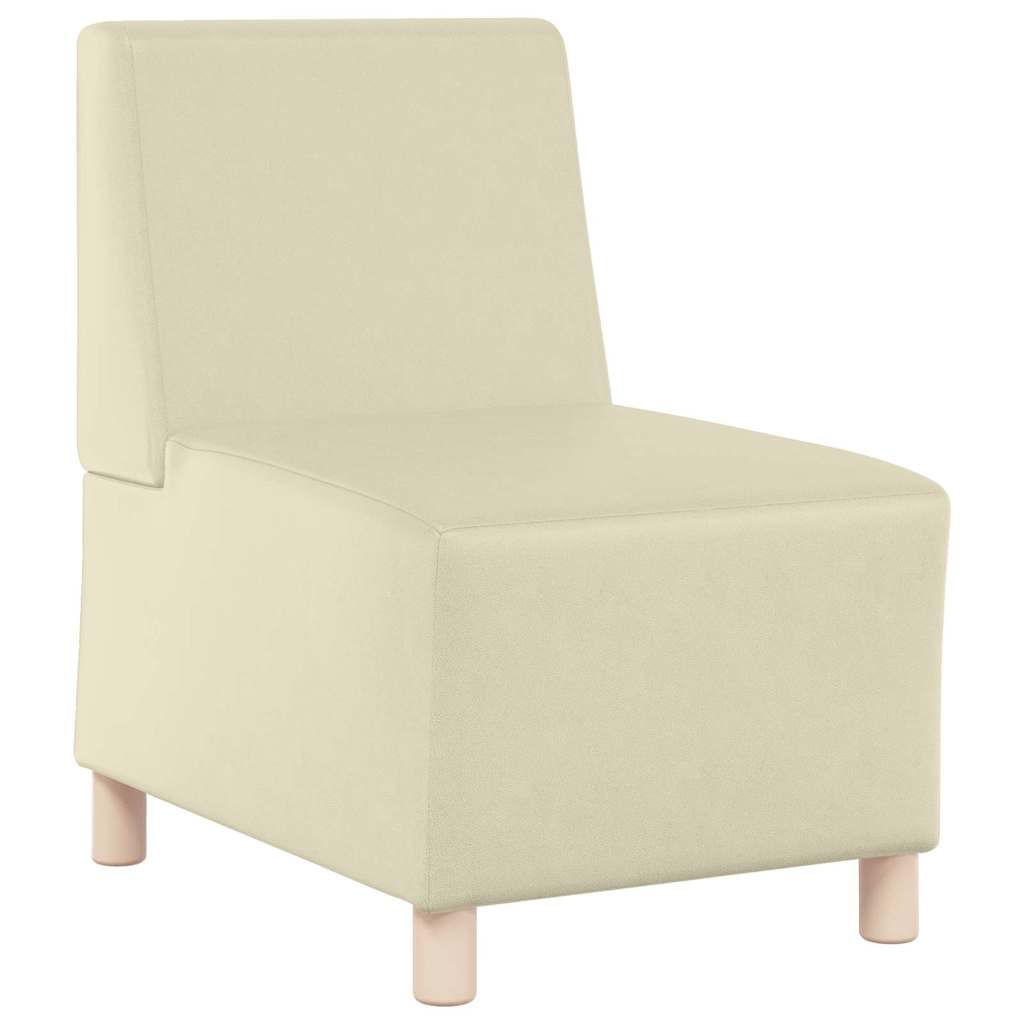 Modulsofa Enhed Uden Arme 3 Pcs Creme 55 X 74 X 82 Cm - Billede 4