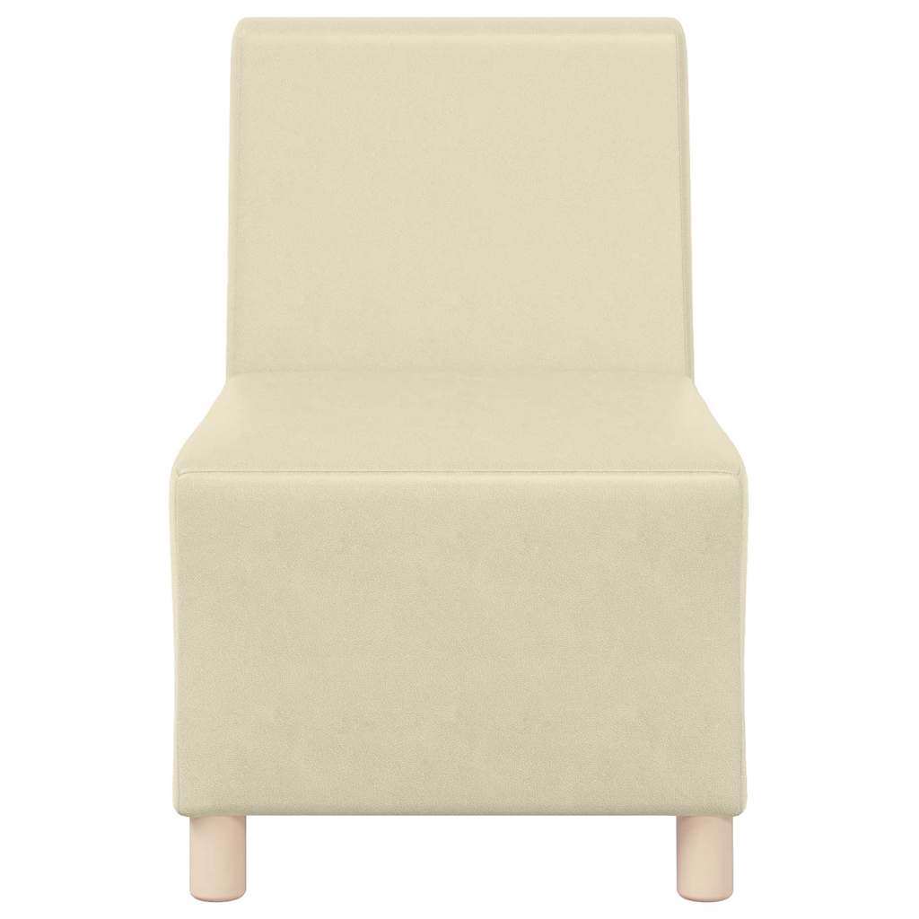 Modulsofa Enhed Uden Arme 3 Pcs Creme 55 X 74 X 82 Cm - Billede 5