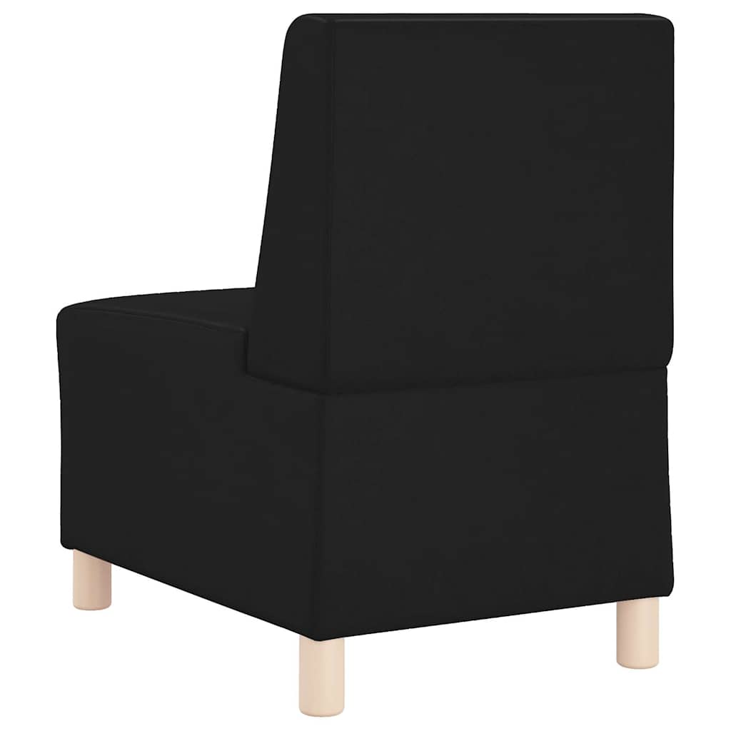 Modulsofa Enhed Uden Arme 3 Pcs Sort 55 X 74 X 82 Cm Faux Læder - Billede 7