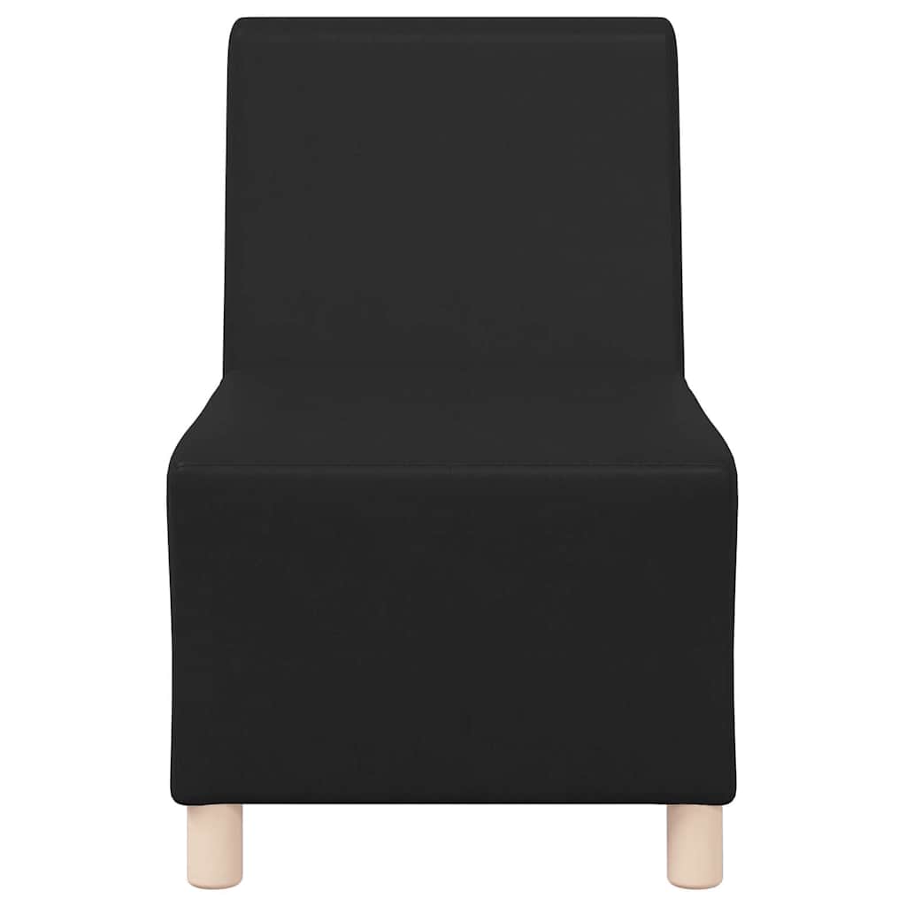 Modulsofa Enhed Uden Arme 3 Pcs Sort 55 X 74 X 82 Cm Faux Læder - Billede 5