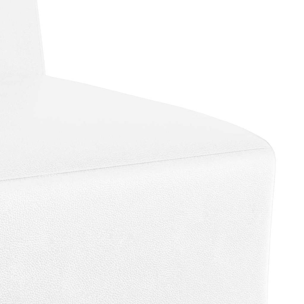 Modulsofa Enhed Uden Arme 3 Pcs Hvid 55 X 74 X 82 Cm Faux Læder - Billede 8