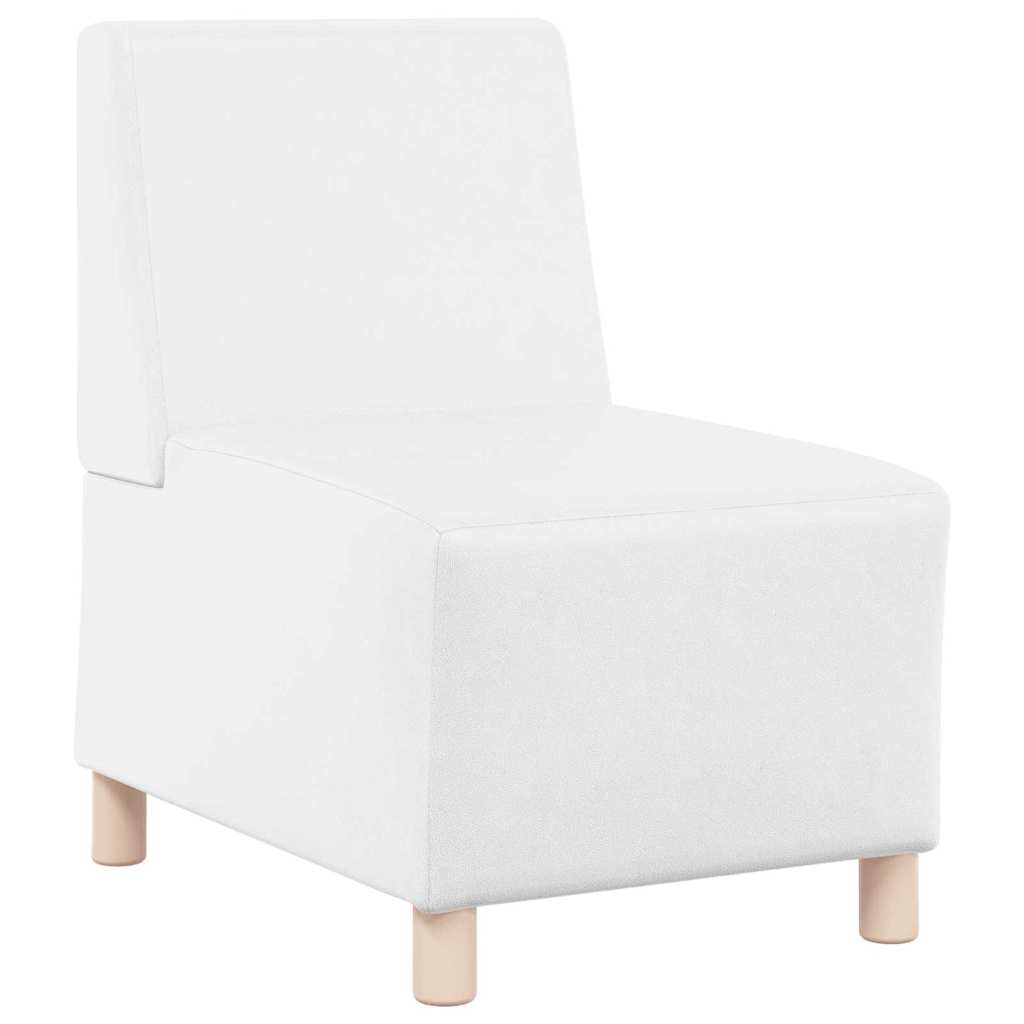 Modulsofa Enhed Uden Arme 3 Pcs Hvid 55 X 74 X 82 Cm Faux Læder - Billede 4