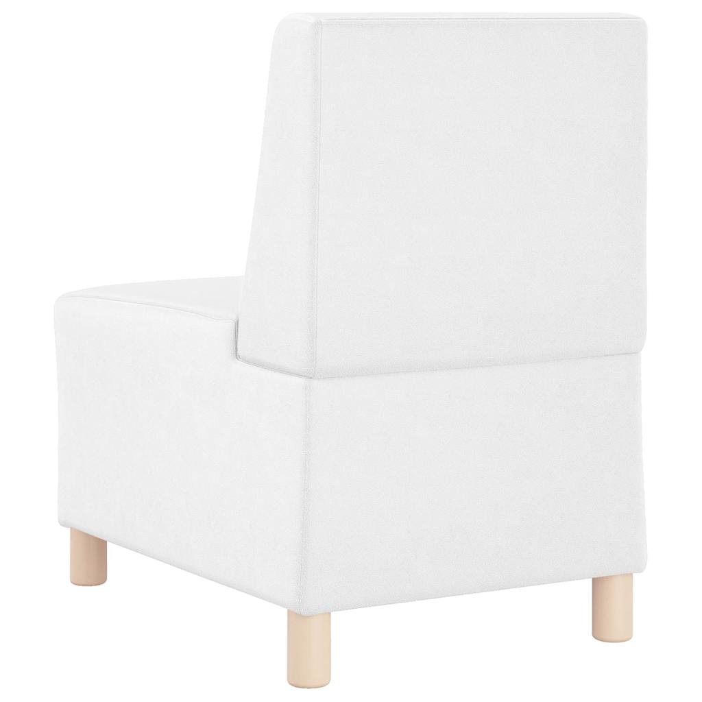 Modulsofa Enhed Uden Arme 3 Pcs Hvid 55 X 74 X 82 Cm Faux Læder - Billede 7