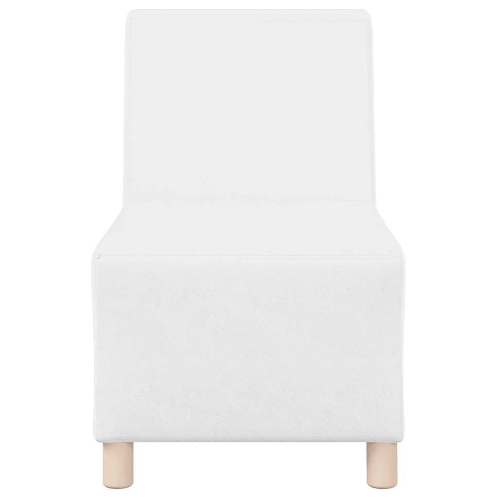 Modulsofa Enhed Uden Arme 3 Pcs Hvid 55 X 74 X 82 Cm Faux Læder - Billede 5