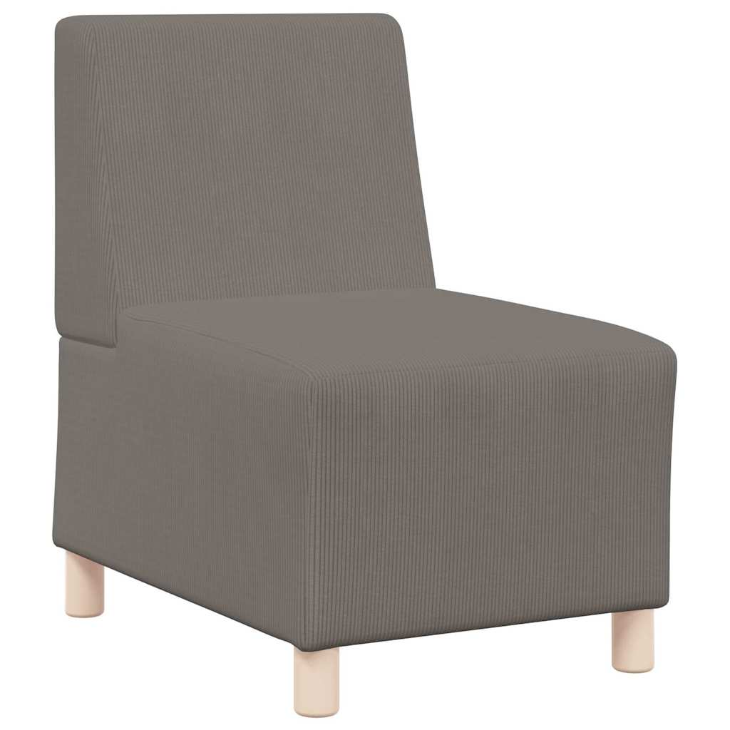 Modulsofa Enhed Uden Arme 3 Pcs Lysegrå 55 X 74 X 82 Cm - Billede 4