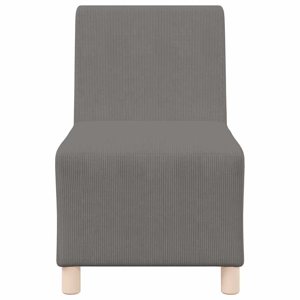Modulsofa Enhed Uden Arme 3 Pcs Lysegrå 55 X 74 X 82 Cm - Billede 5