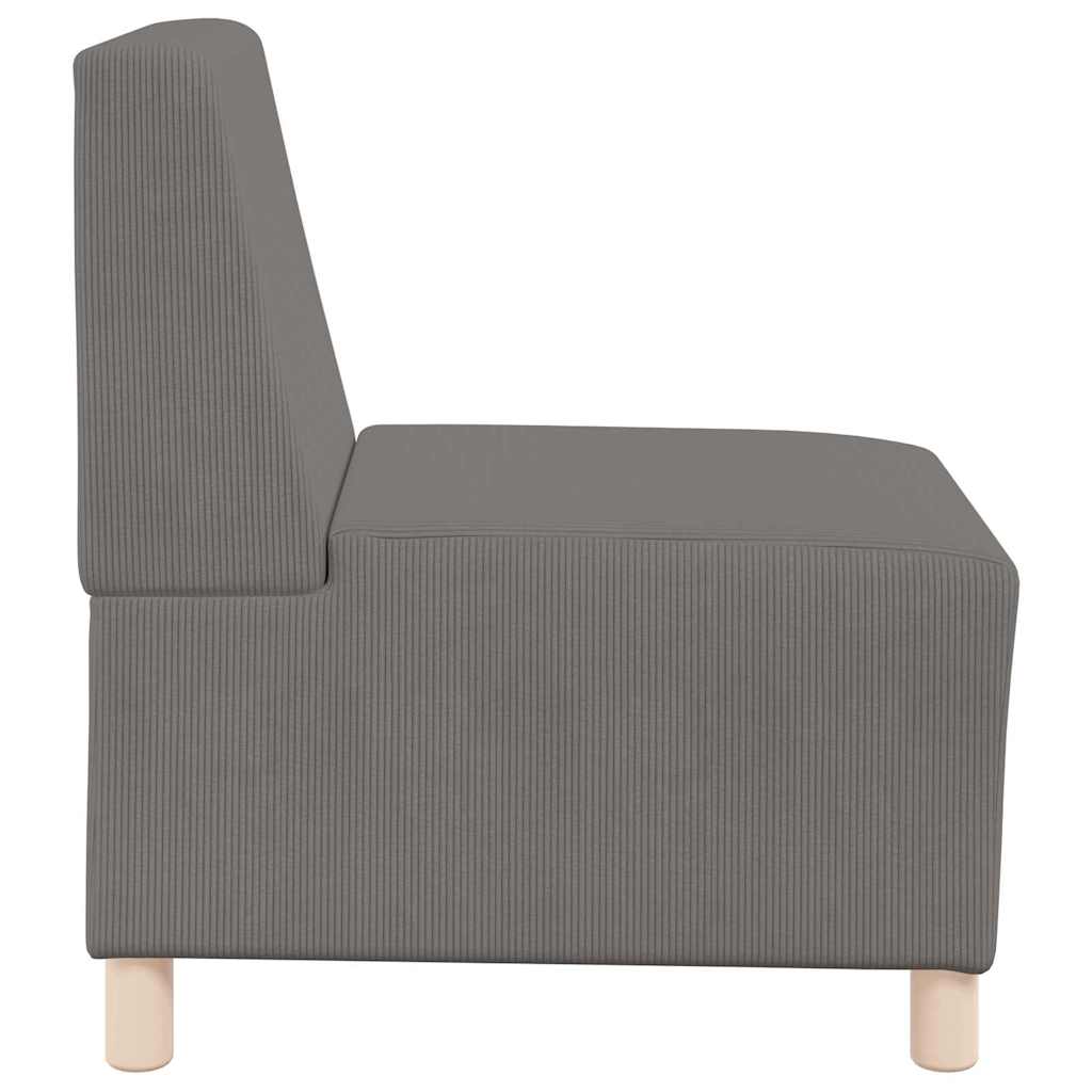 Modulsofa Enhed Uden Arme 3 Pcs Lysegrå 55 X 74 X 82 Cm - Billede 6