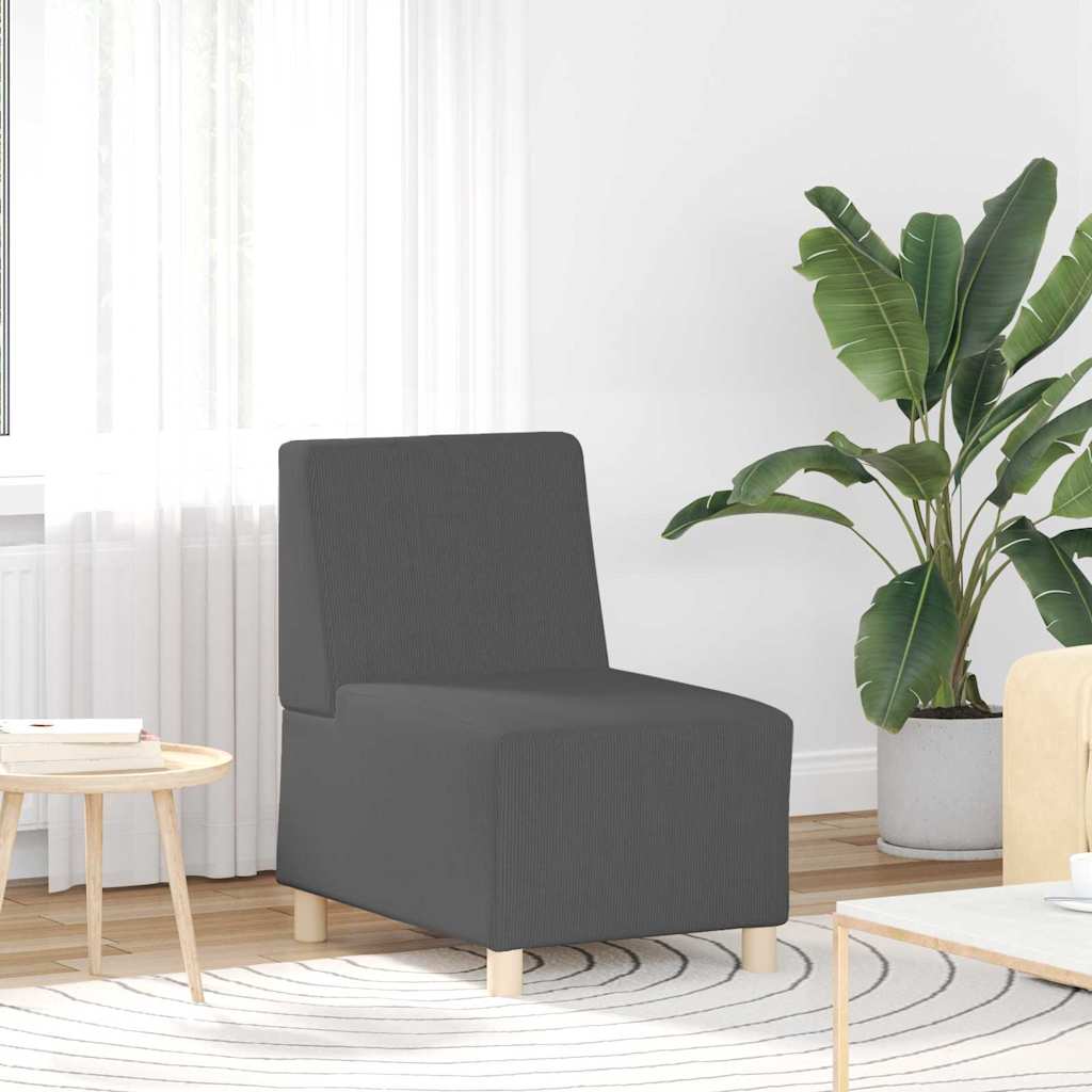 Modulsofa Enhed Uden Arme 3 Pcs Mørkegrå 55 X 74 X 82 Cm - Billede 3
