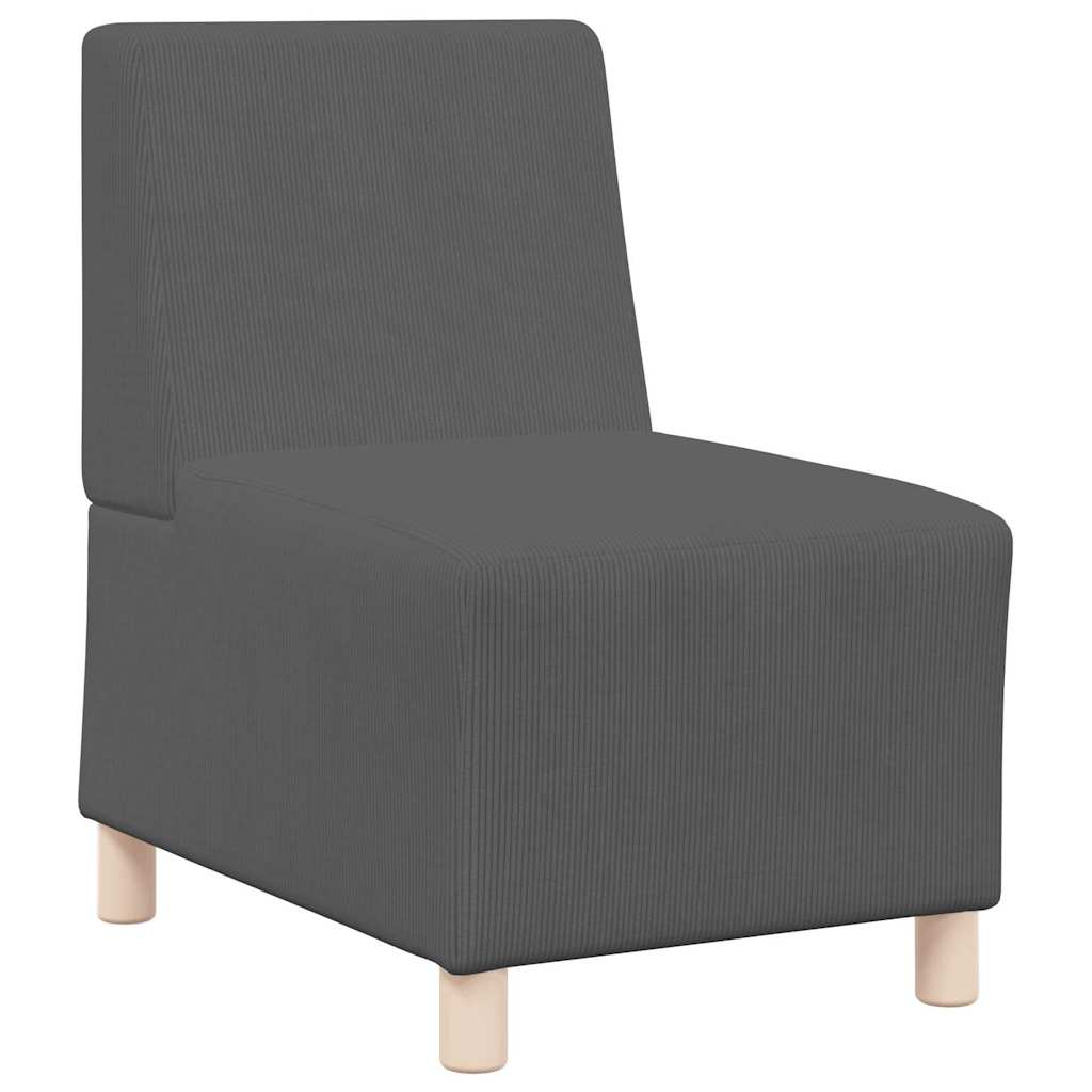 Modulsofa Enhed Uden Arme 3 Pcs Mørkegrå 55 X 74 X 82 Cm - Billede 4