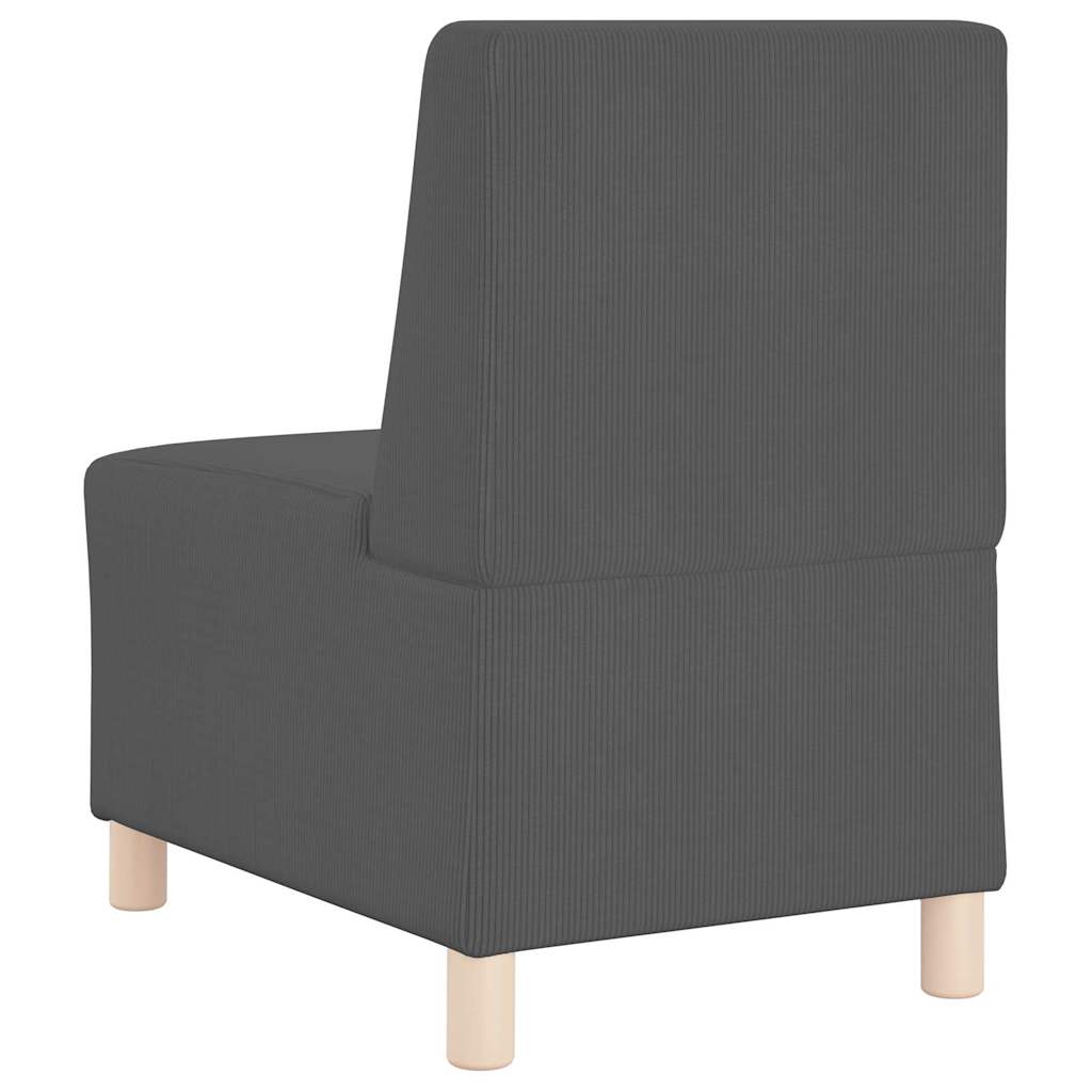 Modulsofa Enhed Uden Arme 3 Pcs Mørkegrå 55 X 74 X 82 Cm - Billede 7