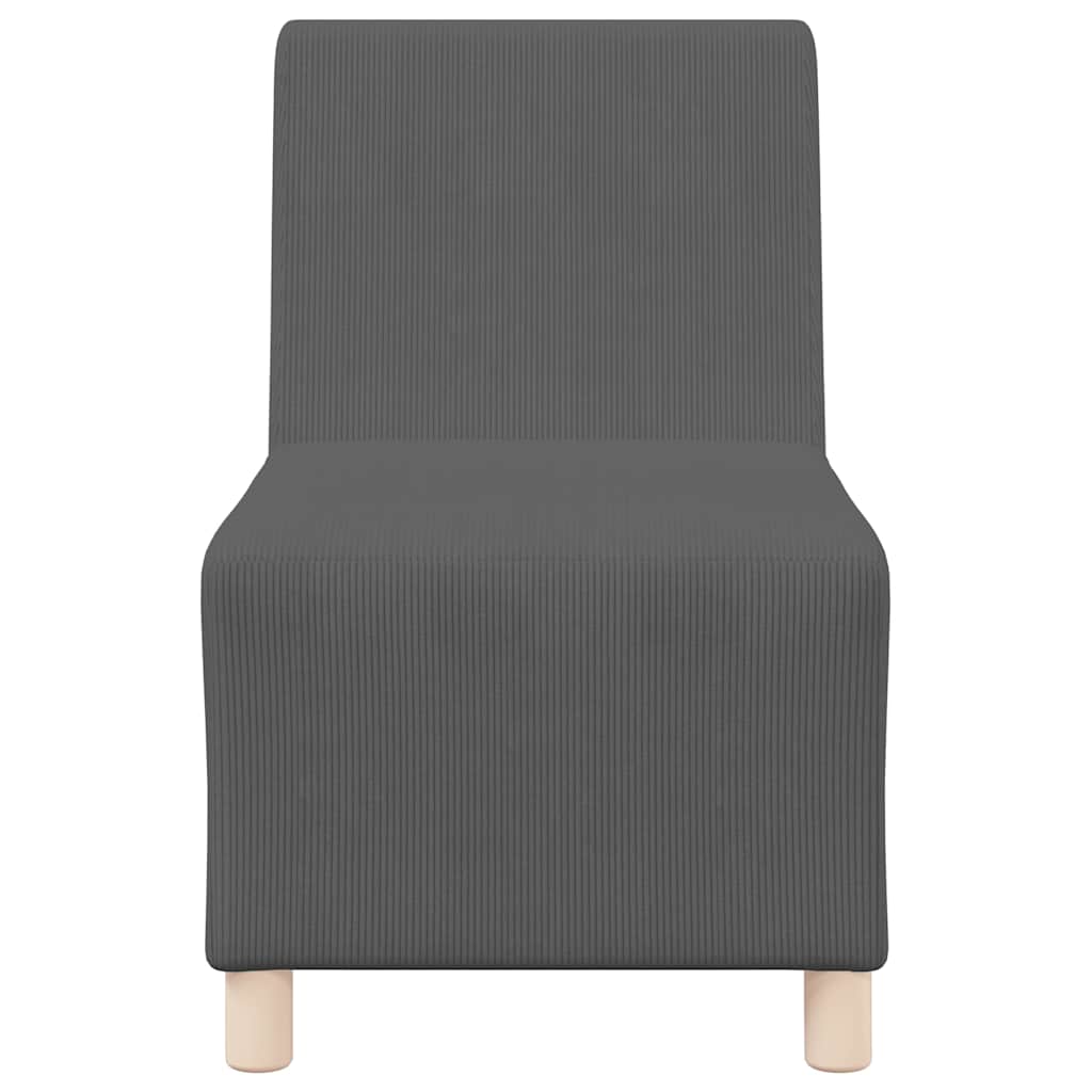 Modulsofa Enhed Uden Arme 3 Pcs Mørkegrå 55 X 74 X 82 Cm - Billede 5