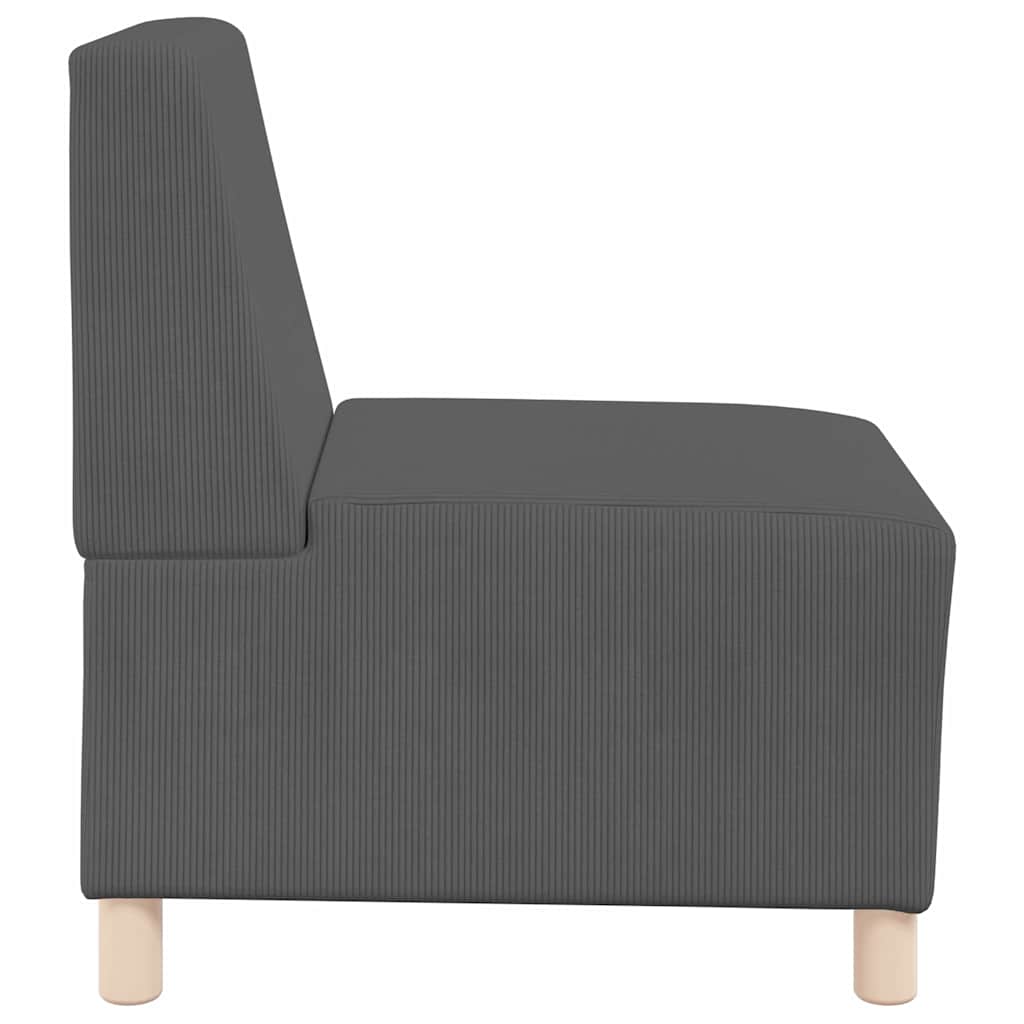 Modulsofa Enhed Uden Arme 3 Pcs Mørkegrå 55 X 74 X 82 Cm - Billede 6