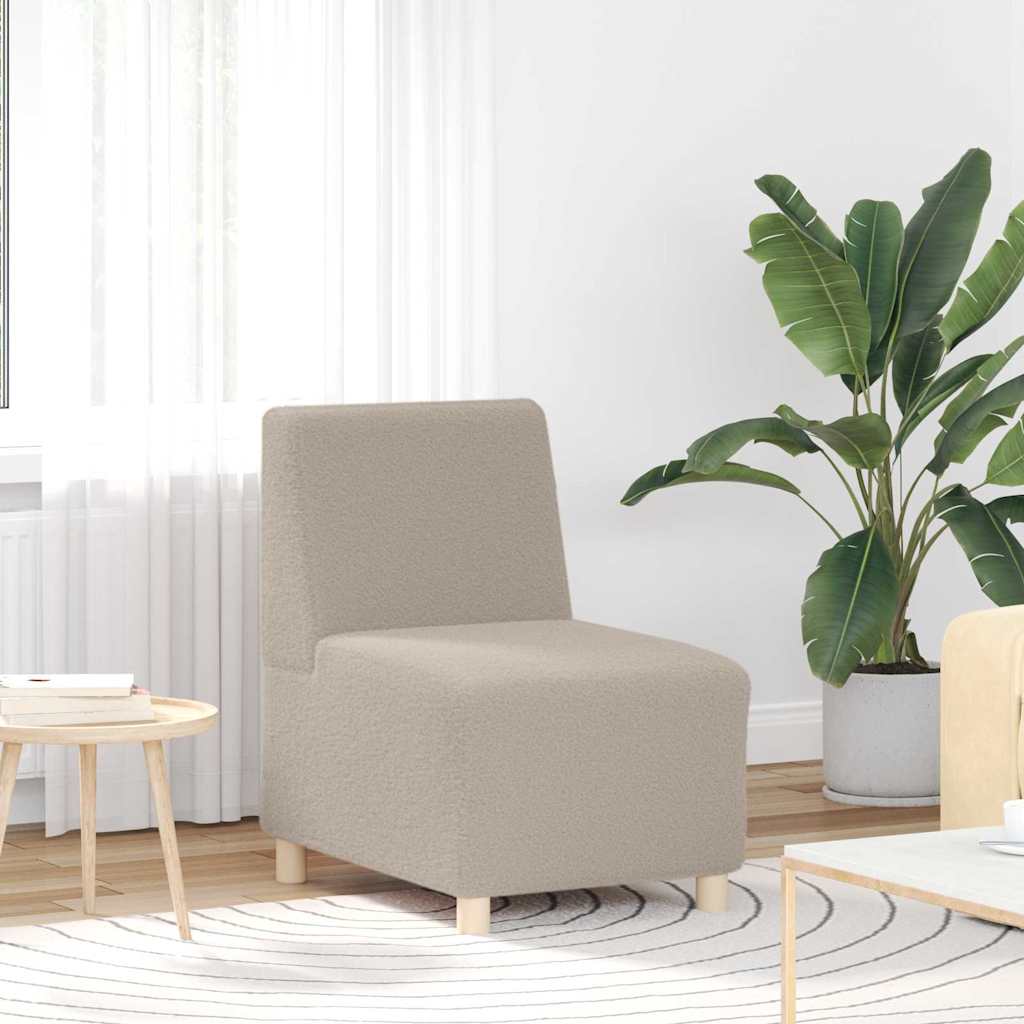 Modulsofa Enhed Uden Arme 3 Pcs Lysegrå 55 X 74 X 82 Cm - Billede 3