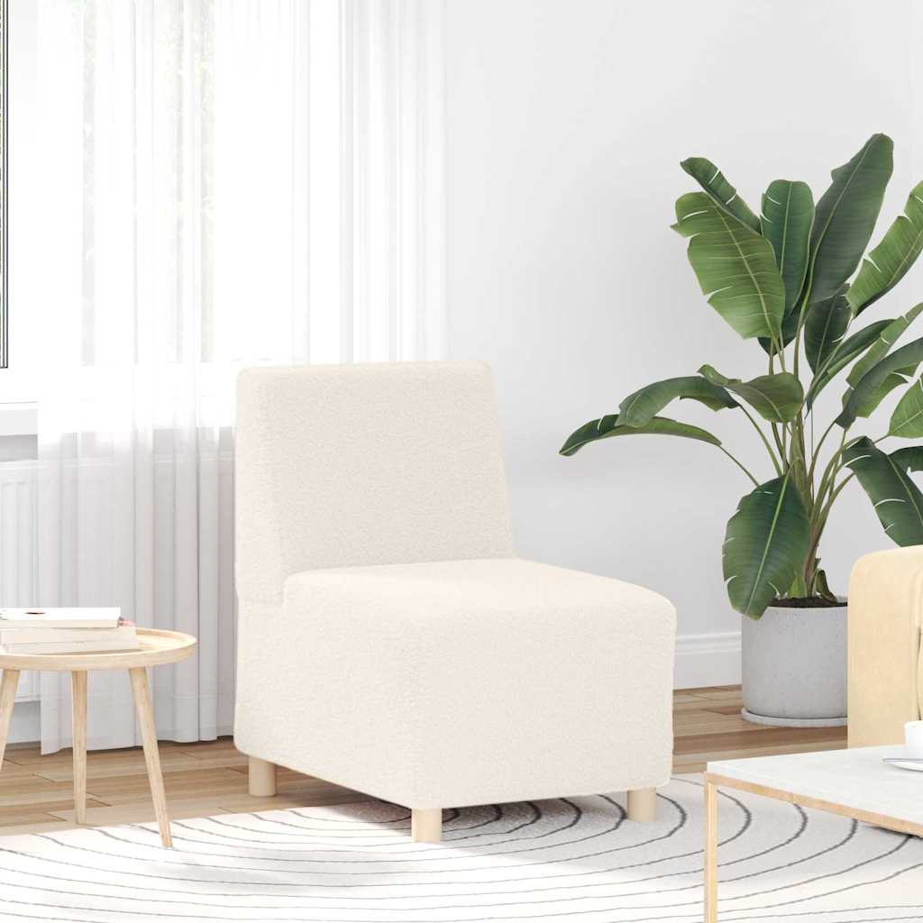 Modulsofa Enhed Uden Arme 3 Pcs Creme 55 X 74 X 82 Cm - Billede 3