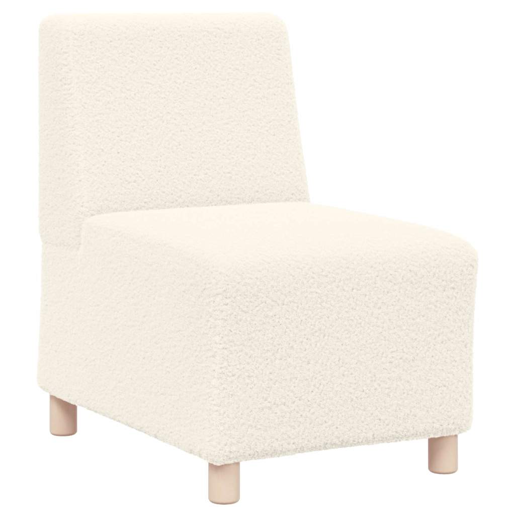 Modulsofa Enhed Uden Arme 3 Pcs Creme 55 X 74 X 82 Cm - Billede 4