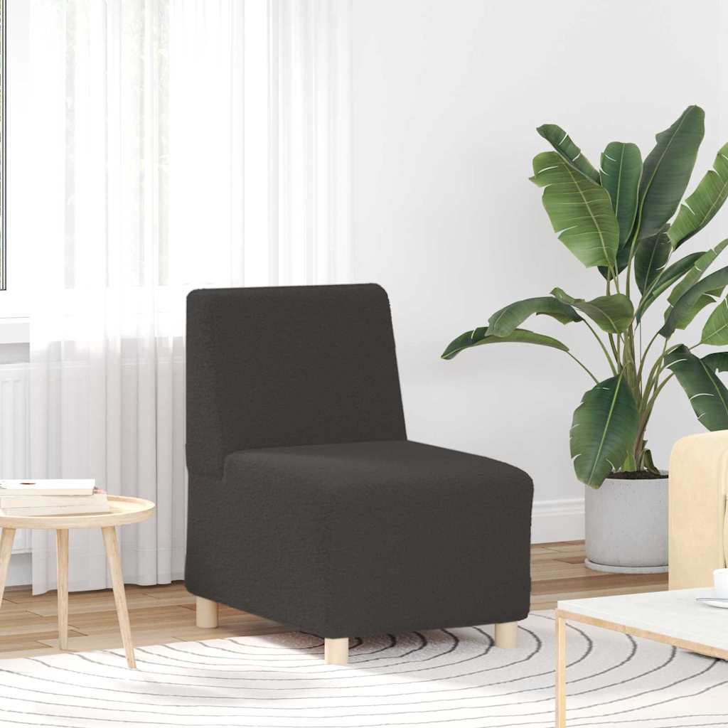 Modulsofa Enhed Uden Arme 3 Pcs Mørkegrå 55 X 74 X 82 Cm - Billede 3