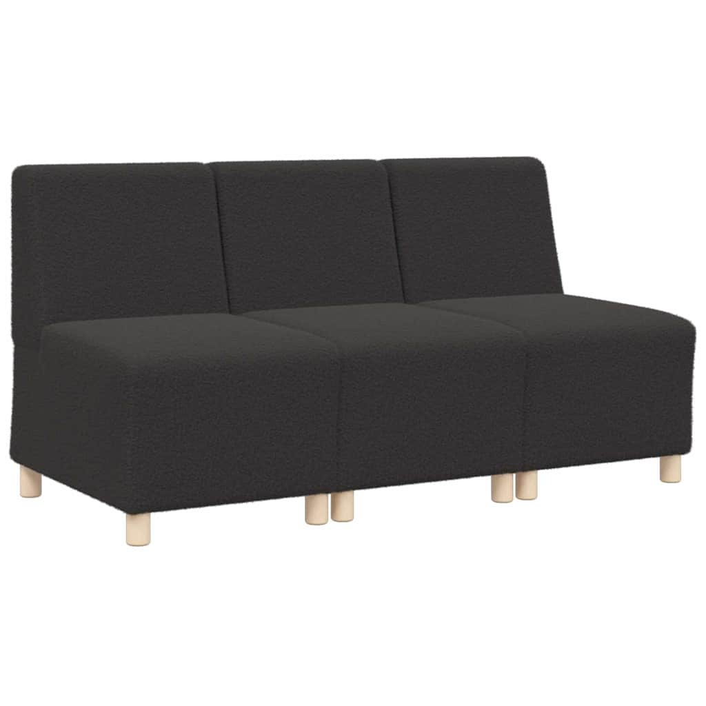 Modulsofa Enhed Uden Arme 3 Pcs Mørkegrå 55 X 74 X 82 Cm - Billede 2