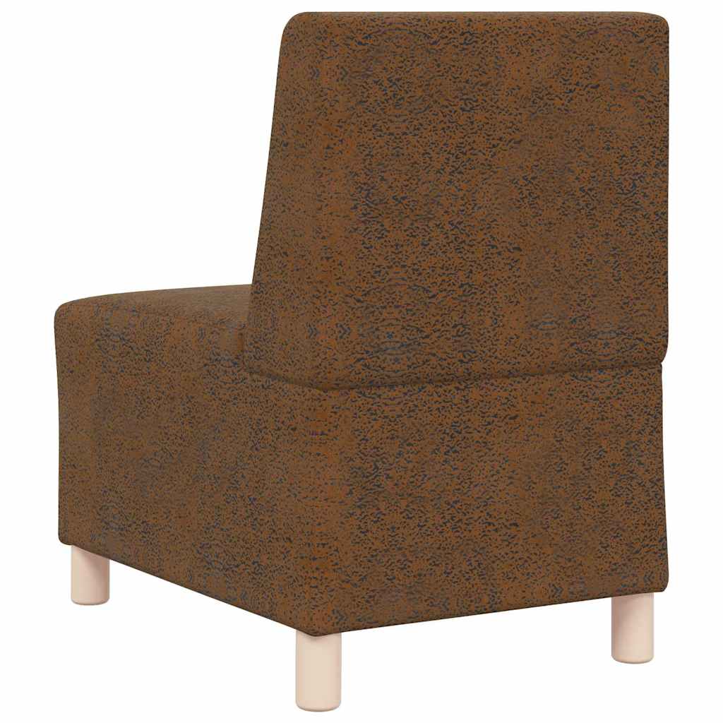 Modulsofa Enhed Uden Arme 3 Pcs Brun 55 X 74 X 82 Cm - Billede 7