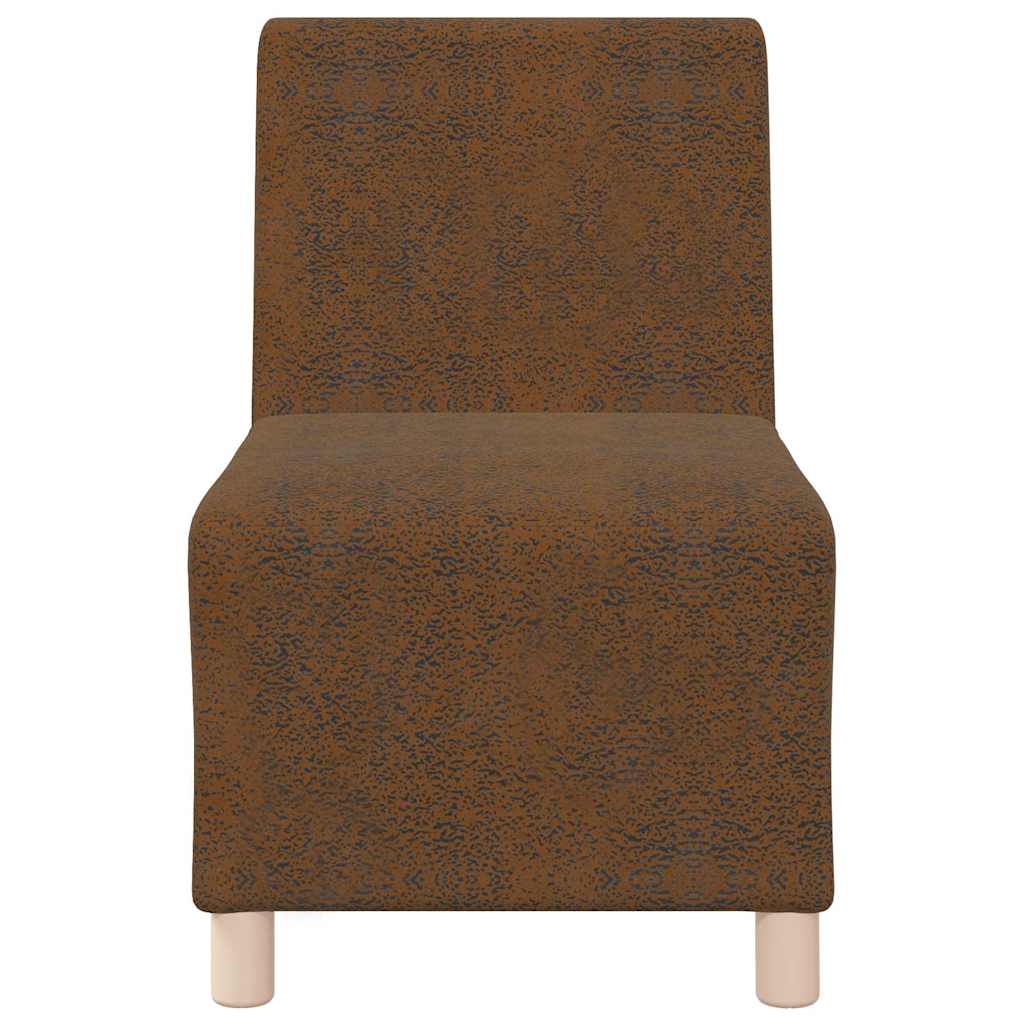 Modulsofa Enhed Uden Arme 3 Pcs Brun 55 X 74 X 82 Cm - Billede 5