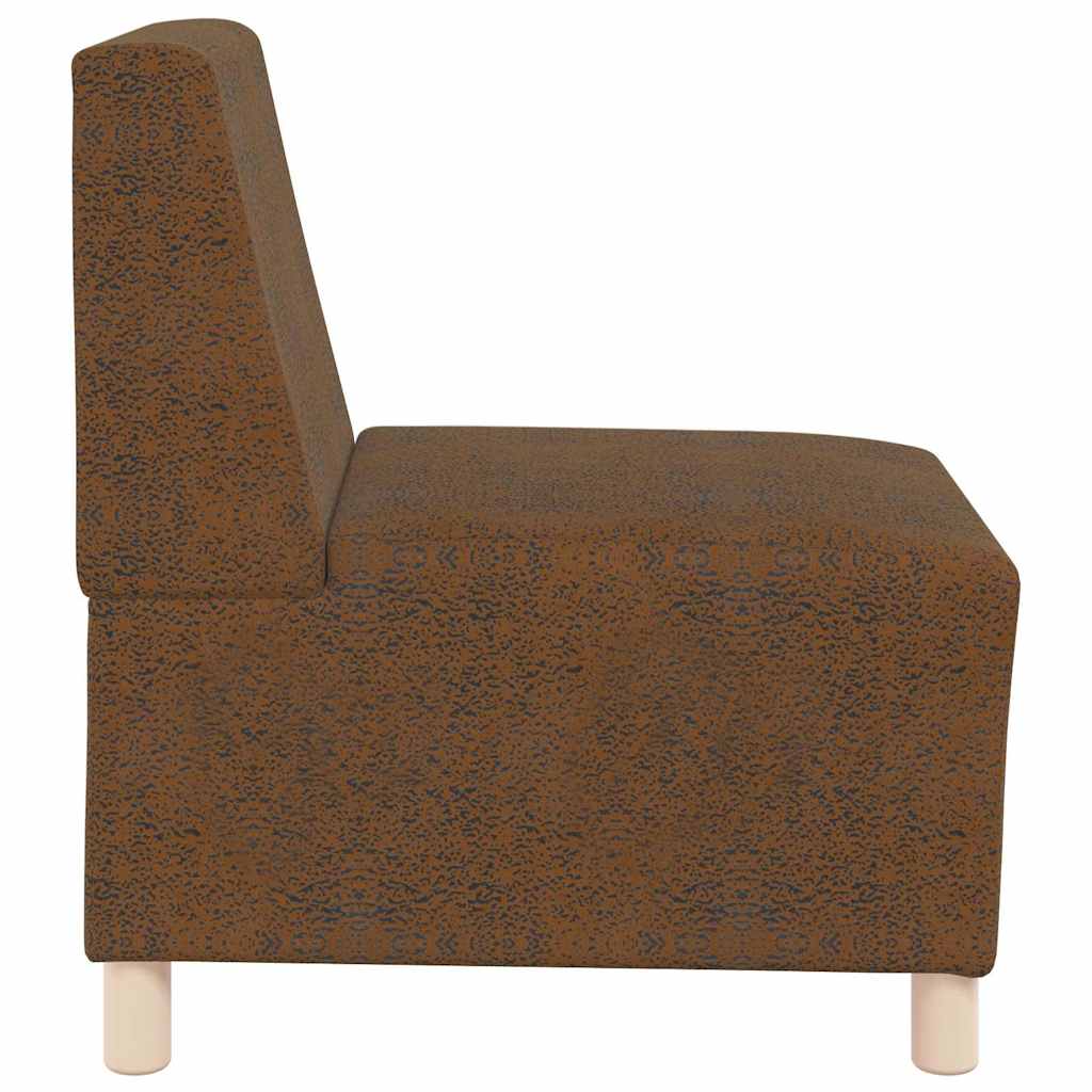 Modulsofa Enhed Uden Arme 3 Pcs Brun 55 X 74 X 82 Cm - Billede 6