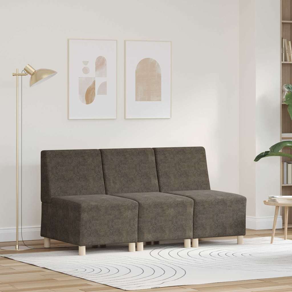 Modulsofa Enhed Uden Arme 3 Pcs Mørkegrå 55 X 74 X 82 Cm - Hovedbillede