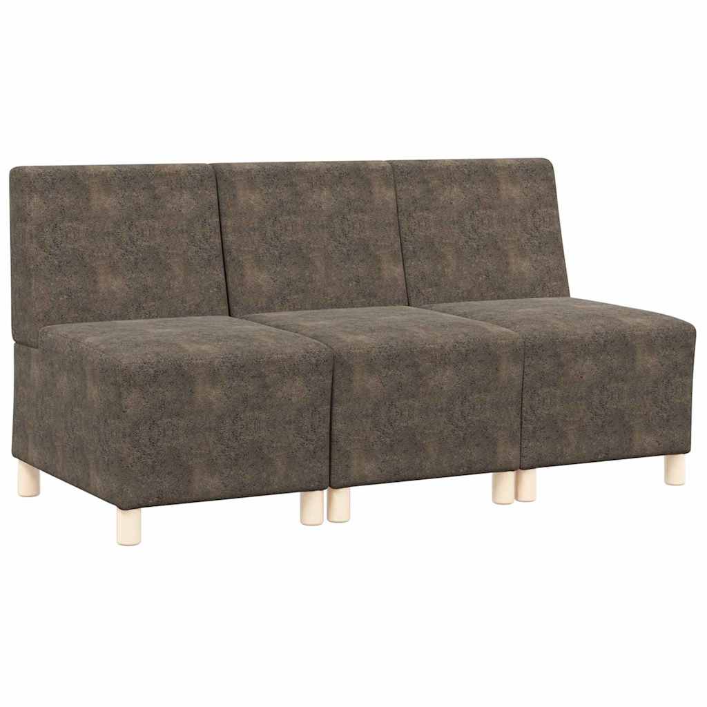 Modulsofa Enhed Uden Arme 3 Pcs Mørkegrå 55 X 74 X 82 Cm - Billede 2
