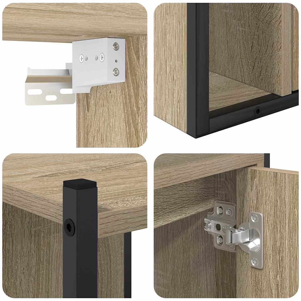 Badeværelsesmøbel Sæt Andet 4 Pcs Sonoma-eg 33 X 33 X 185.5 Cm - Billede 10