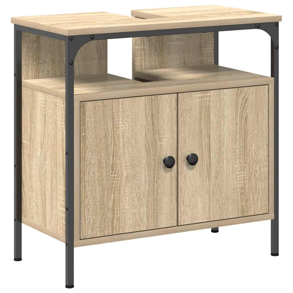 Badeværelsesmøbel Sæt Andet 4 Pcs Sonoma-eg 33 X 33 X 185.5 Cm - Billede 7