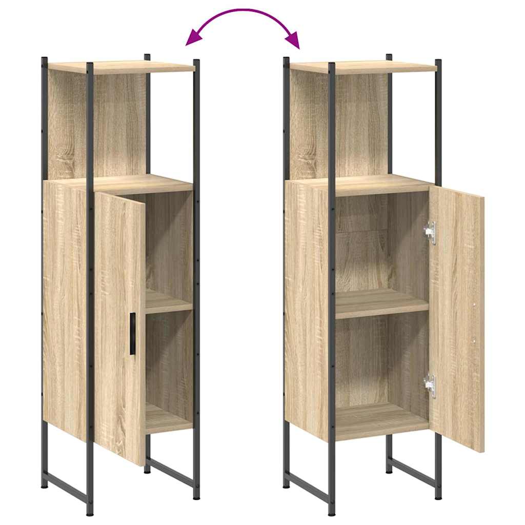 Badeværelsesmøbel Sæt Andet 4 Pcs Sonoma-eg 33 X 33 X 185.5 Cm - Billede 13