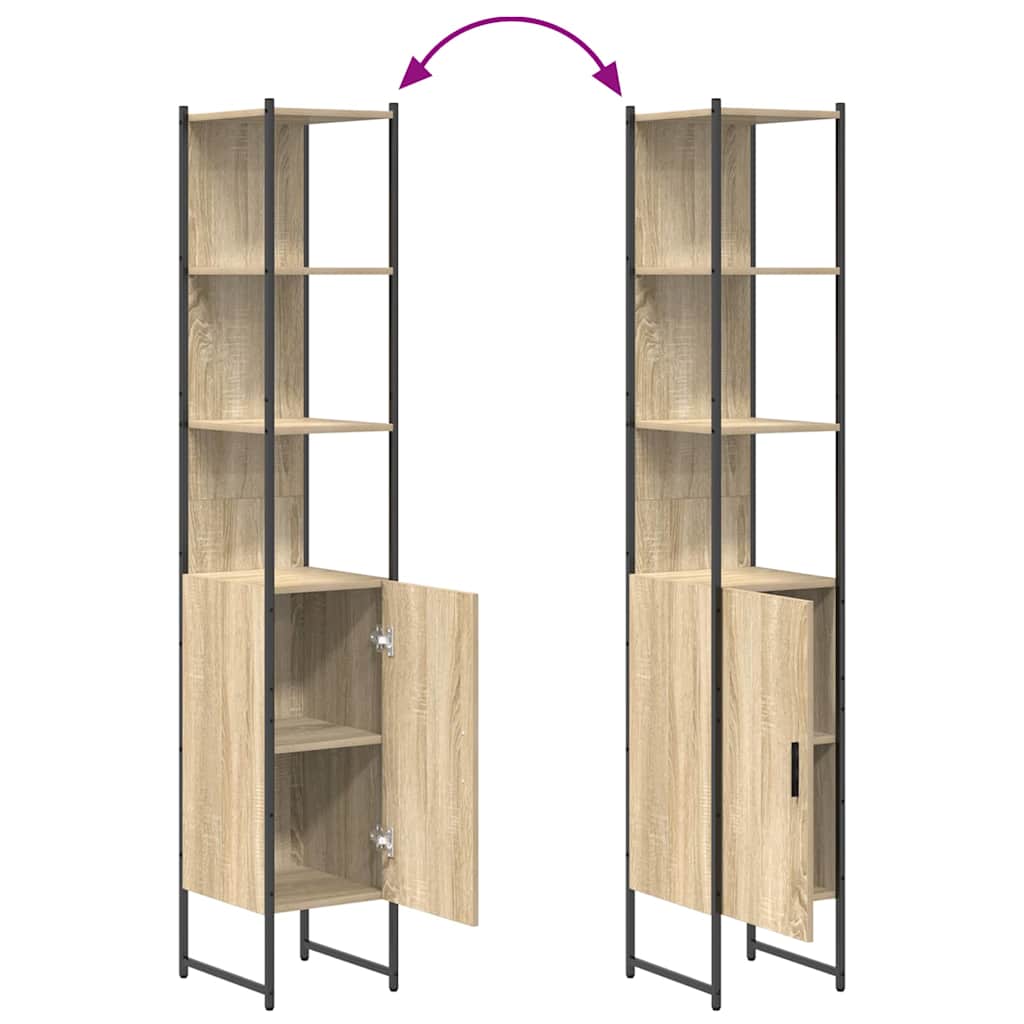 Badeværelsesmøbel Sæt Andet 3 Pcs Sonoma-eg 33 X 33 X 185.5 Cm - Billede 12