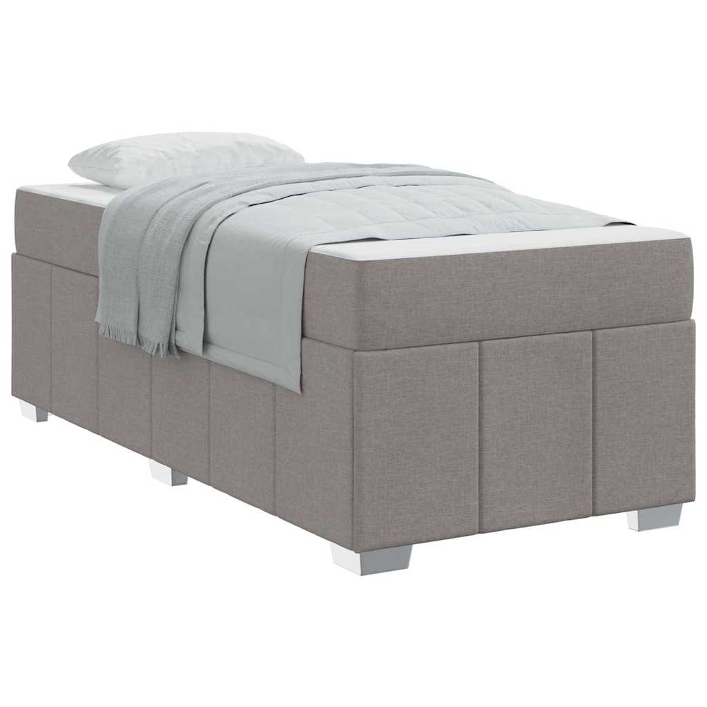 Sengestel Med Madras Gråbrun 80 X 200 Cm Stof - Billede 3