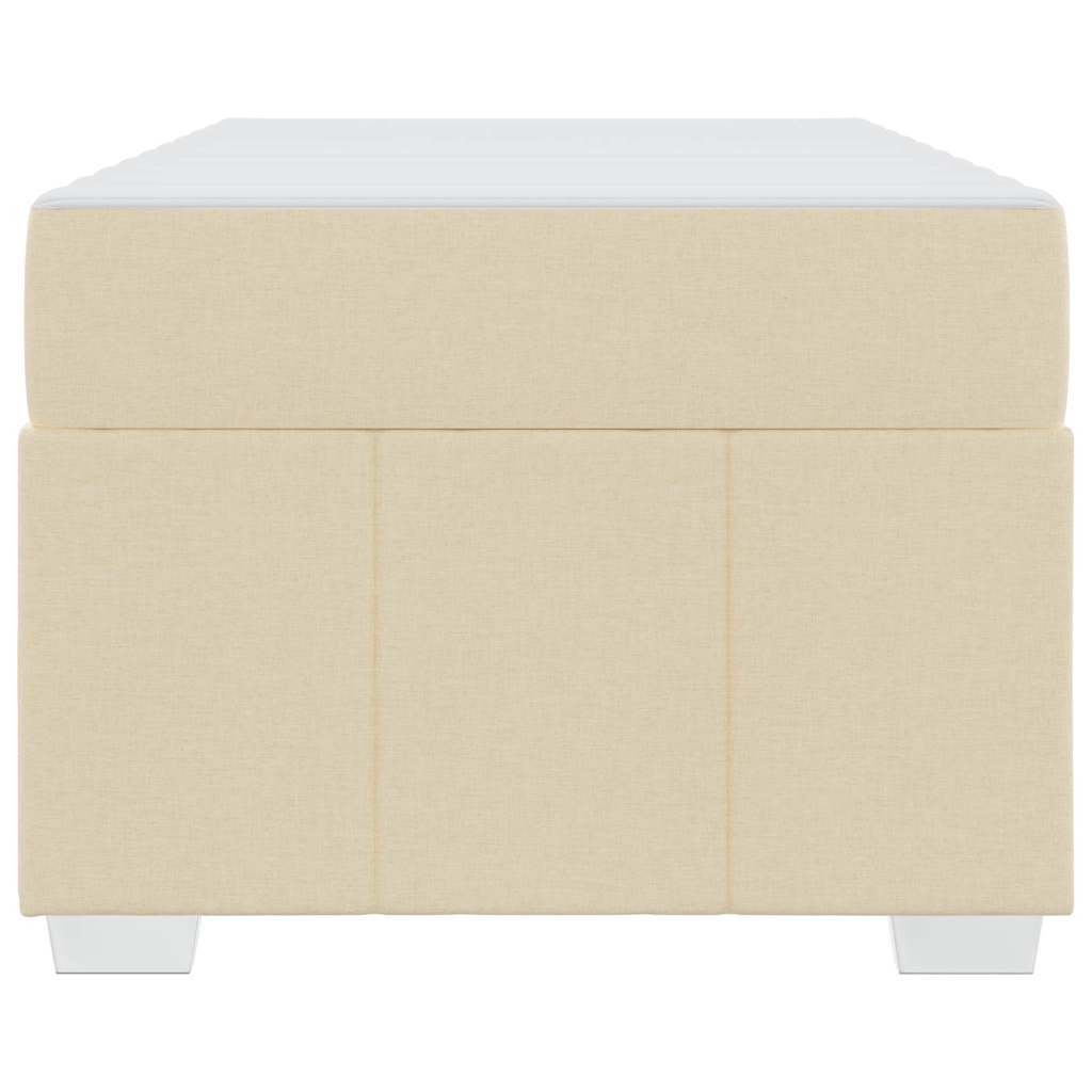 Sengestel Med Madras Creme 80 X 200 Cm Stof - Billede 6