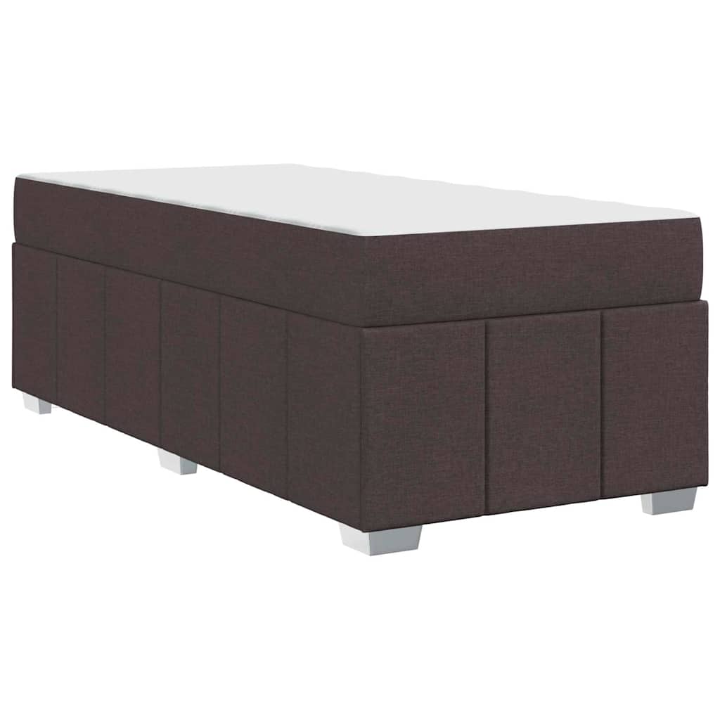 Sengestel Med Madras Mørkebrun 90 X 190 Cm Stof - Billede 8