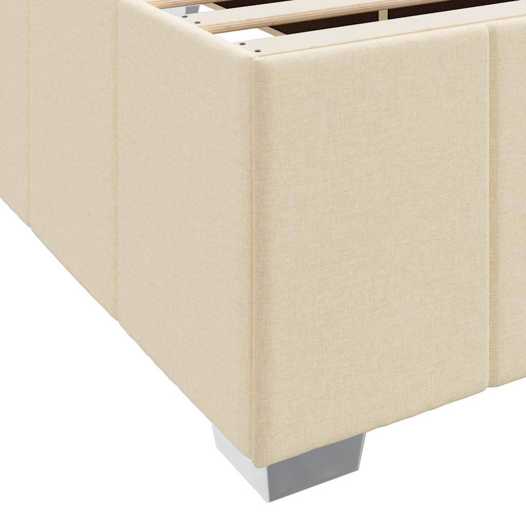 Sengestel Med Madras Creme 90 X 200 Cm Stof - Billede 9