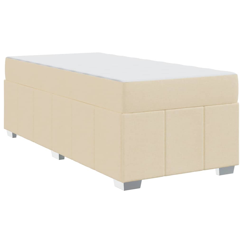 Sengestel Med Madras Creme 90 X 200 Cm Stof - Billede 2