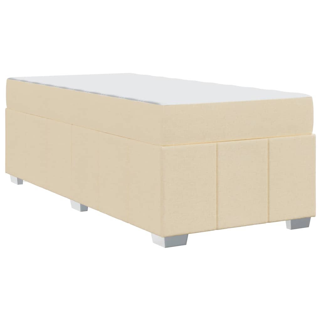 Sengestel Med Madras Creme 90 X 200 Cm Stof - Billede 8