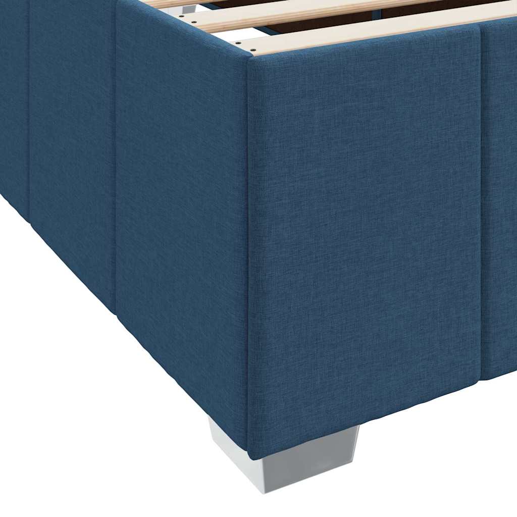 Sengestel Med Madras Blå 100 X 200 Cm Stof - Billede 9
