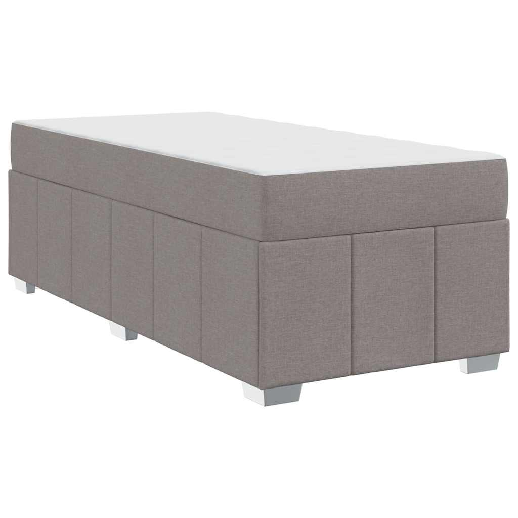 Sengestel Med Madras Gråbrun 120 X 190 Cm Stof - Billede 2